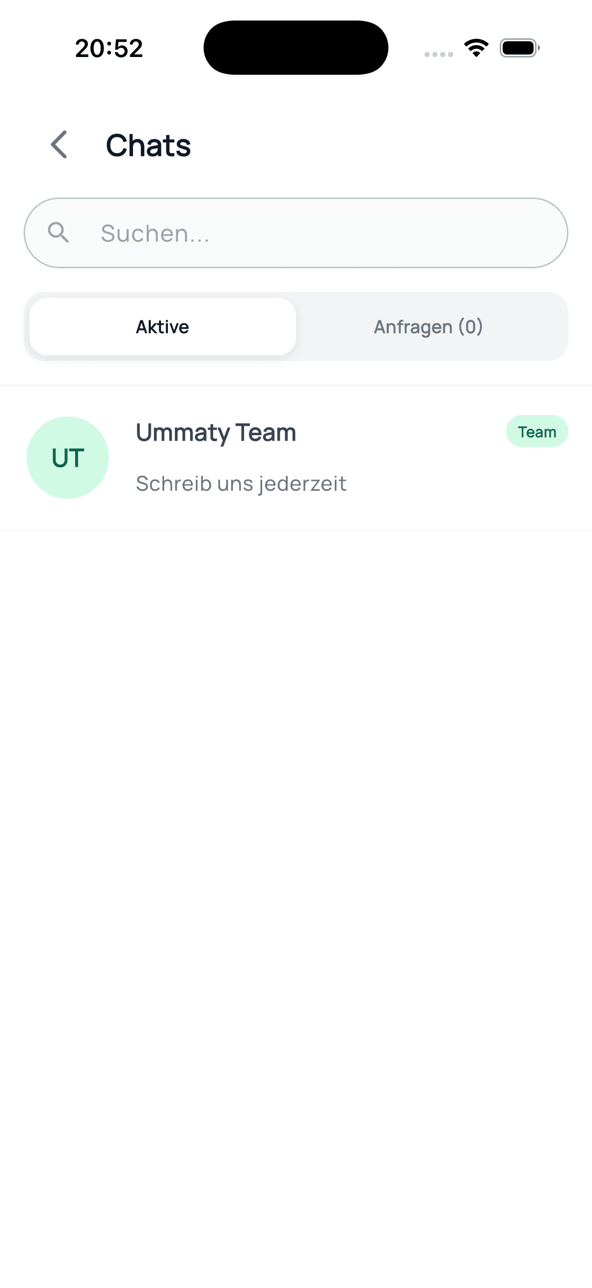 Direkter Chat mit dem Ummaty Team